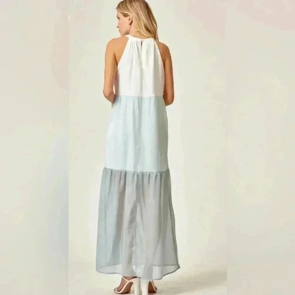 Andre by Unit Colorblock Halter Maxi Dress - Large (NWT) - Picture 4 of 11